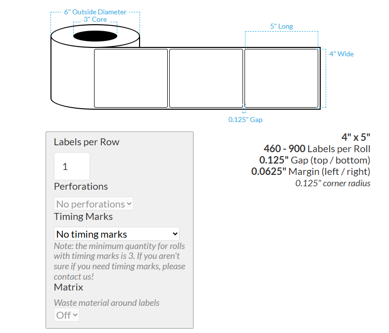 Blank Custom Roll Labels 4